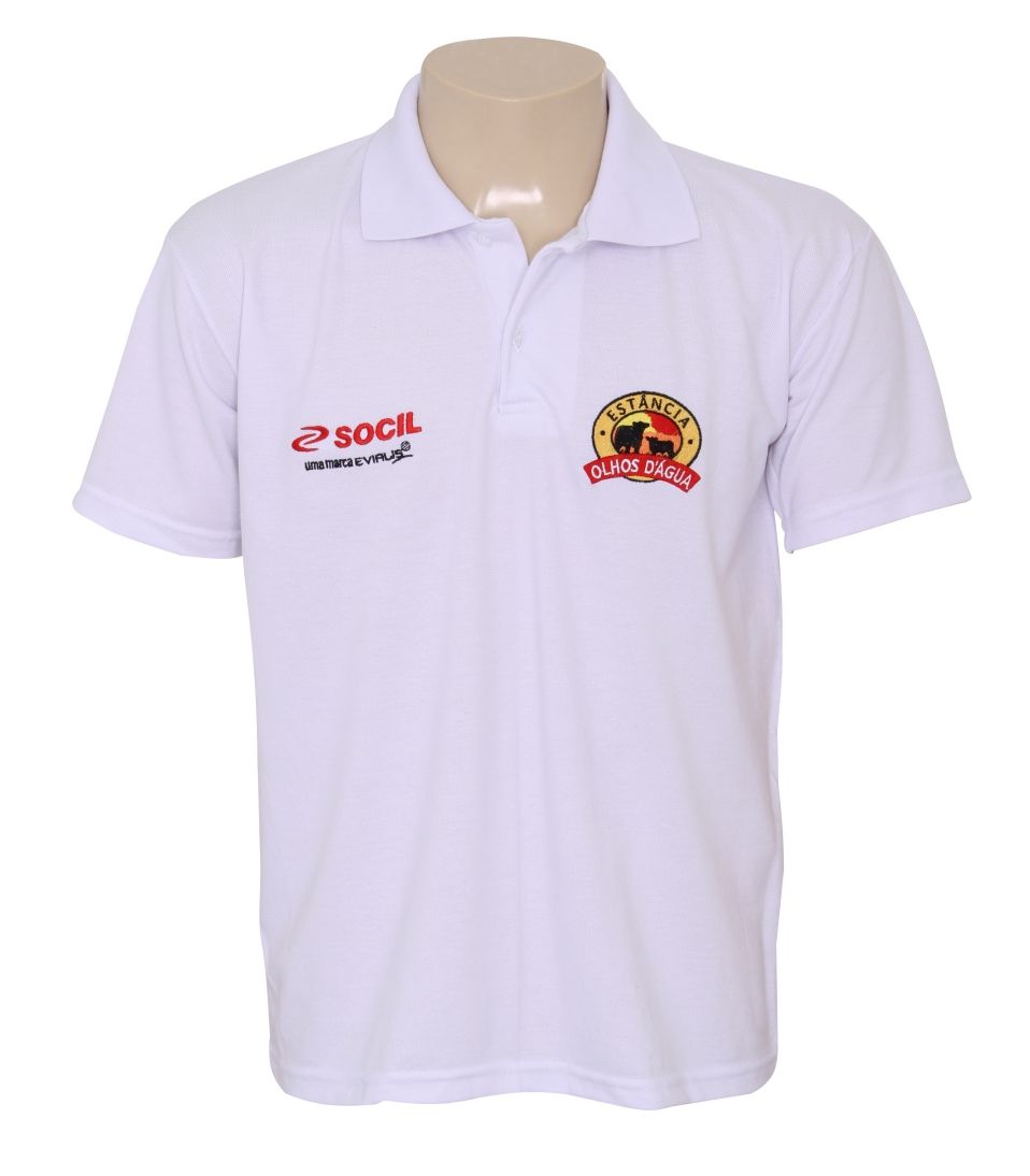 CB 310 - Camisa Polo Promocional Personalizada, Confeccionada em Malha PV (Poliviscose), Serigrafia Peito.